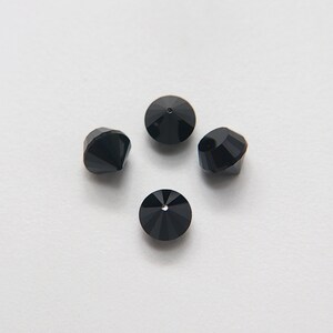 8mm Swarovski Crystal Jet Roulette 4866 StoneVintage Austrian lead crystal rhinestones