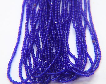 Royalblaue Charlotten Glasschliffperlen, 13/0 Czech Beads