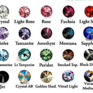 14mm Swarovski 1122 Rivoli Crystal  Foiled in 24 Colours 2/4/12/24 Pieces Jewelry parts