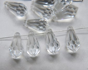 Swarovski Crystal Teardrop Pendants, Jewelry Making Charms (22x11mm)