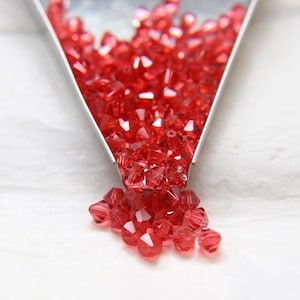 6MM Padparadscha (542) Swarovski Bicone Beads 12/36/72/144/288 Pieces embroidery materials, jewelry making, rare beads, wedding decorations