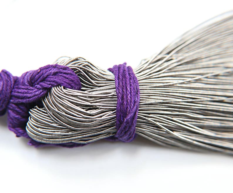 Grau Metallic Matt Französisch Draht Bullion Draht Kora | Etsy