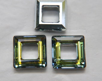 Swarovski Crystal Sahara Square Pendant, 20mm, Jewelry Making