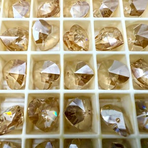 10.3 x10MM Swarovski Crystal Golden Shadow Heart Pendant Beads 6202 Crystal drops in vintage findings jewelry making dangles decoration