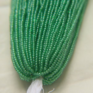 11/0 Czech Seed Bead Czech Seed Bead, Light Green Luster 1/5/25/50/100 Full hanks Preciosa Ornella loose beads, mix beads, embroidery