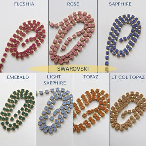 Vintage Swarovski 12ss Rhinestone Chain, 3mm Matte Strass Chain - Wedding & Embellishment Supplies