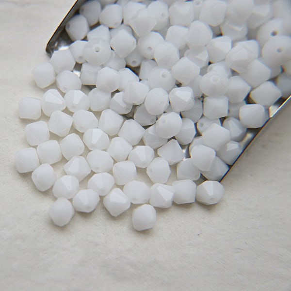 4/5 MM White Alabaster Swarovski Bicone beads Cuts 36/72/144/432/720 Pieces (281) Rare findings, jewelry making, craft supplies