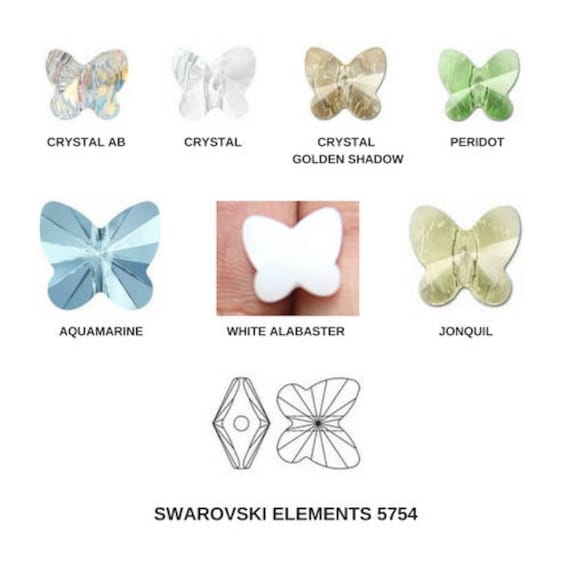 Swarovski Elements 12mm #5754 Crystal Butterfly (7 Colours) 2/12