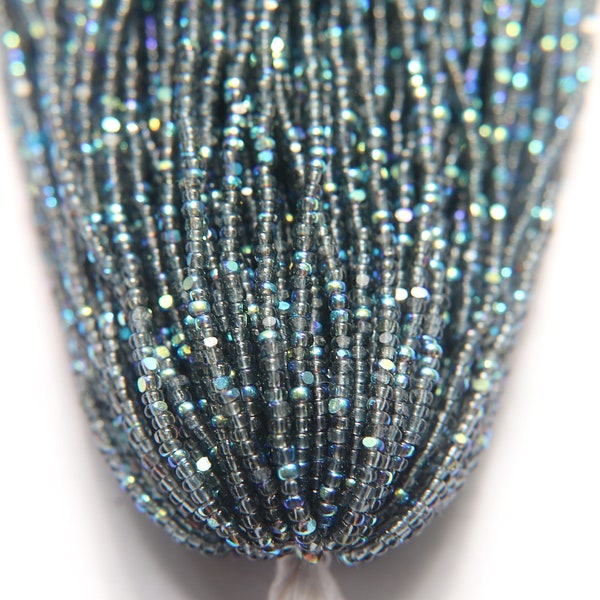11/0 Hanks Charlotte Cut Beads Patina Transparent Black Diamond Aurore Boreale 1/5/25/50/100 Hanks PREMIUM SEED BEADS, Native Supplie