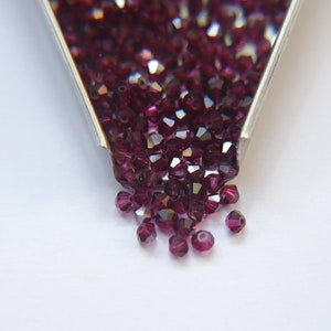 3mm Fuchsia Satin Swarovski Bicone Beads, Jewelry Making Supplies