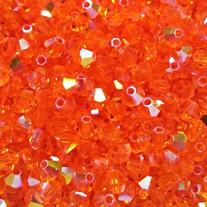 Swarovski 4mm Sun AB Bicones rainbow beads Jewelry making rainbow beads, embroidery materials, couture