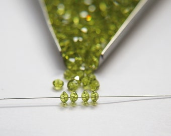 Light Olive Swarovski Crystal Bicone Beads 5x3mm (36/72/144/432/720 Pieces)