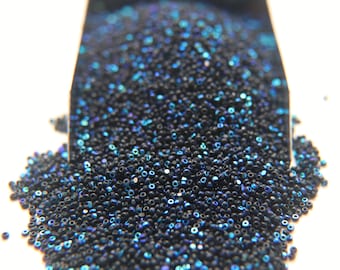 11/0 Charlotte Cut Beads Patina Jet Black Aurore Boreale 10/20/50/250/500 Grams PREMIUM MATERIALS