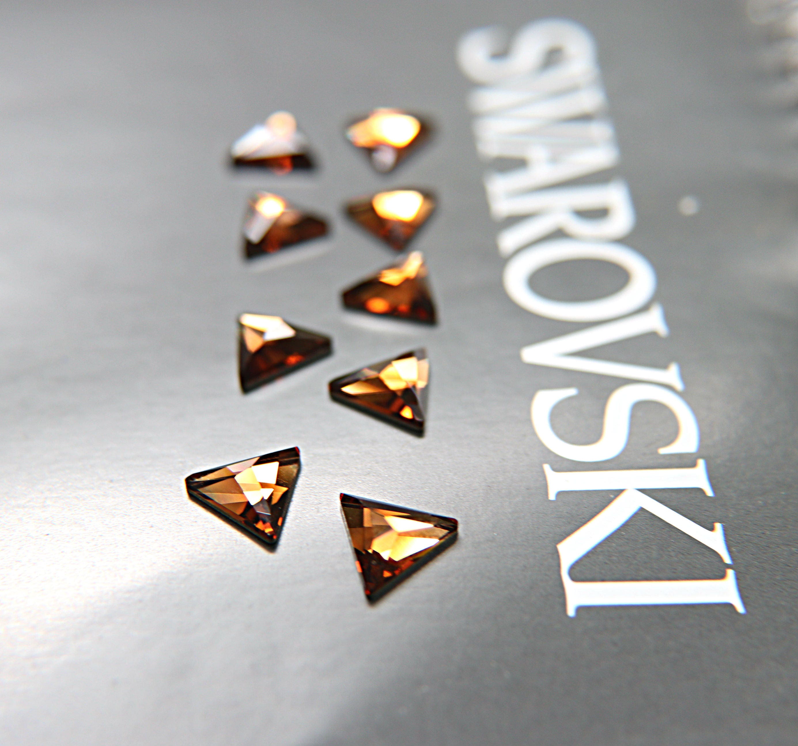 Swarovski Smoked Topaz Cosmic Delta Rhinestones (12.5mm) - Etsy