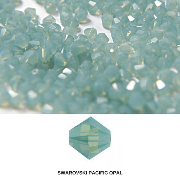 6/8 MM Pacific Opal Swarovski Bicone Beads 12/24/36/72/144/288 Pièces (390) Fabrication de bijoux