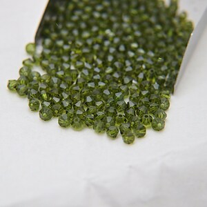 4mm Olivine Swarovski Bicone beads 36/72/144/432/720 Pieces embroidery materials, craft vintage findings, embellishments, wedding beadings