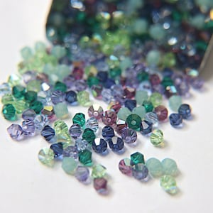 4mm Monet&#39;s Garden Designer Mixes Swarovski Bicone beads 36/72/144/432/720 Pieces loose beads mix beads, embroidery materials, vintage find