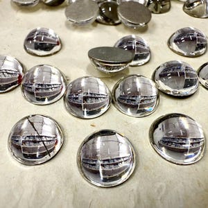 12 mm Swarovski Round Cabochon Cabs Crystal foiled Article # 2090/4 Vintage Flat Back