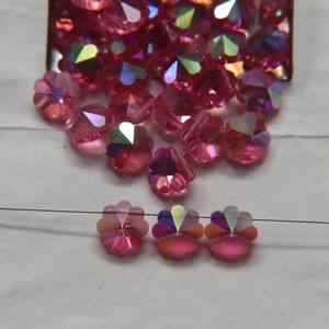 10mm SWAROVSKI SWAROVSKI 5110 - Daisy vintage Swarovski crystal bead in Light Rose AB 2/4/24/72/144 Pieces Premium Supply