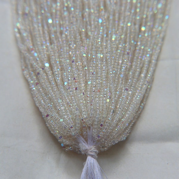 11/0 Hanks Charlotte Cut Beads Patina Transparent Crystal Aurore Boreale 1/5/25/50/100 Hanks PREMIUM SEED BEADS, Native Supplie