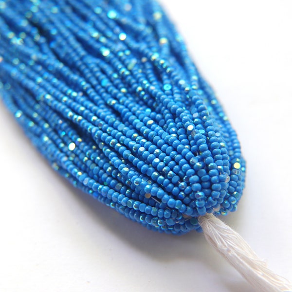 11/0 Hanks Charlotte Cut Beads Patina Opaque Deep Turquoise Blue Aurore Boreale 1/5/25/50/100 Hanks PREMIUM SEED BEADS, Native Supplie