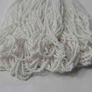 11/0 Hanks Charlotte Cut Beads 03050 Chalk White 1/5/25/50/100 Hanks 2.0mm glass beads, jewelry supply, findings, craft supply, vintage bead