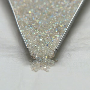 13/0 Charlotte Cut Beads Patina Transparent Crystal Aurore Boreale 5/10/20/50/250/500 Grams PREMIUM MATERIALS