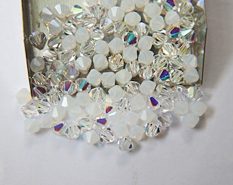 Moonlight Swarovski Bicone Beads, 3/4mm Mixed Beads, Craft Supplies