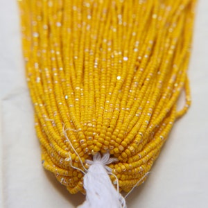 11/0 Hanks Charlotte Beads Patina Opaque Yellow Aurore Boreale 83130 1/5/25/50/100 Hanks PREMIUM SEED Beads, NATIVE supplies