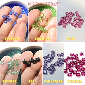 6mm Swarovski Margarita Sew-on Stone (3700) - 7 Colors Unfoiled 12/24/72/144 Pieces PREMIUM Materials