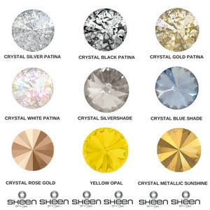 8 mm Swarovski 1122 Rivoli Crystal Foiled in 13 Colours 6/12/72/144 Pieces (39 ss) jewelry findings, PREMIUM MATERIALS