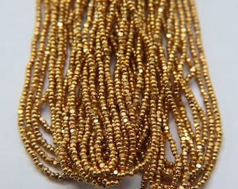 13/0 Charlotte Cut Beads Metallic Gold 5/10/20/50/250/500 Grams 1.6mm craft supplies, jewelry making, embroidery materials, vintage beads