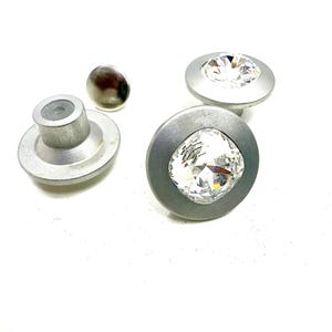 17 mm Designerska edycja Swarovski Jeans Guziki Swarovski Kryształowe artykuły vintage