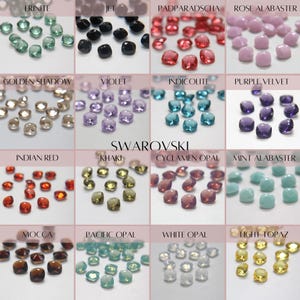 Vintage Swarovski 10 mm Rounded Square 4470 Premier UNFOILED Crystal Rhinestones gemstones jewelry findings