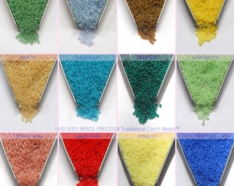 Opal Preciosa Czech Seed Beads 11/0, Jewelry Making Supplies