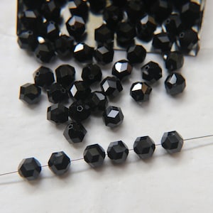 7mm Jet Vintage Swarovski rocky cut crystal beads - Art. 371/5007  2/6/12/36/72/144 Pieces PREMIUM MATERIALS