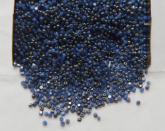 13/0 Charlotte true Cut Beads Patina Premium Medium Sapphire Opal Gunmetal 5/10/20/50/250/500 Grams PREMIUM SEED BEADS, Rare Beads