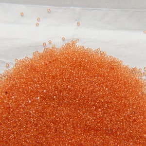 11/0 Charlotte Cut Beads Light Peach Transparent (Dyed) 10/20/50/250/500 Premium Seed beads, jewelry making