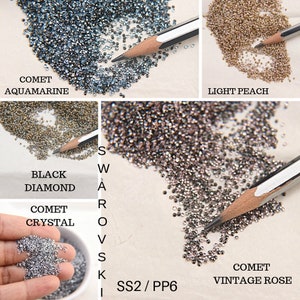 Swarovski Crystal 2SS/PP6 1.3mm Xilion 6 COLORS 1028 Chatons 72/144/720/1440/7200/144000 Pieces Vintage Swarovski, Crystal Clay, nail art