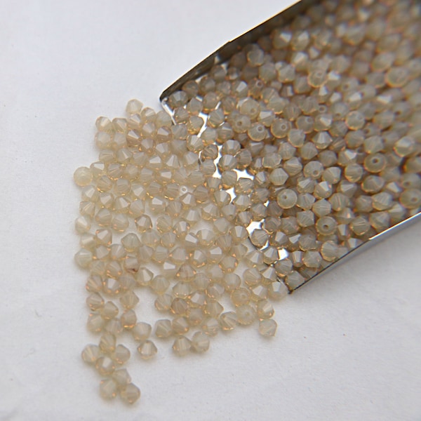 4/5mm Sand Opal Swarovski Bicone Beads 12/36/72/144/432/720 Pieces (287) embroidery materials, rare jewelry findings
