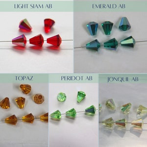 5400 Vintage 11X10 mm Swarovski crystal bead cone shape (5 Colours) Swarovski Elements  6/12/36 Pieces, jewelry making