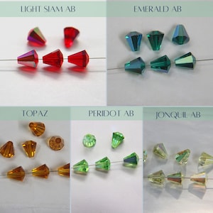 6mm Swarovski Elements 6301 Top Drilled Bicone Anhänger 6/12/36/72/144 Stücke, Schmuckherstellung, Vintage-Fundstücke, Premium-Materialien