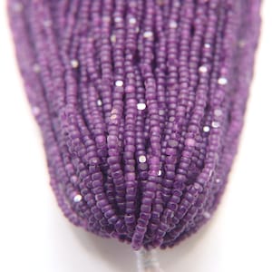 Crystal Matt Huckleberry Purple Lined Charlotte Cut Seed Beads 11/0