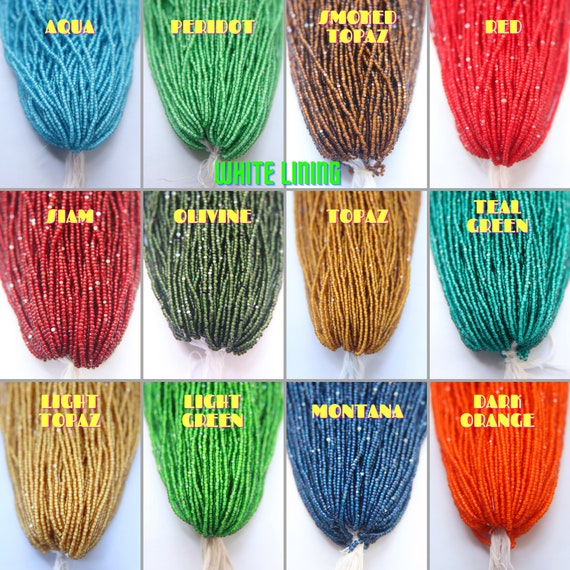 11 0 Hanks Charlotte Cut Beads En Forro Blanco 14 Colores Etsy Espana
