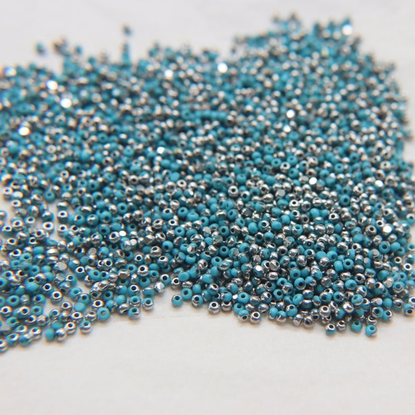 11/0 Charlotte true Cut Beads Patina Premium Turquoise Blue Opaque Silver 10/20/50/250/500 Grams PREMIUM SEED Beads