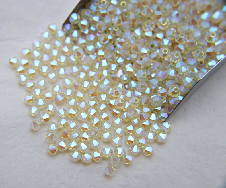Swarovski Jonquil AB Bicone Beads (3/4mm) 36-720 Pieces image 1