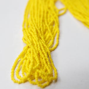11/0 Czech Seed Bead Yellow Opaque 1/5/25/50/100 Full hanks Preciosa Ornella loose beads, mix beads, embroidery materials, craft supplies