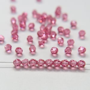 6mm Swarovski Elements Article 5000 Rose Faceted Round Beads jewelry making ornament