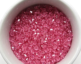 4mm Rose Swarovski Bicone Beads 36/72/144/432/720 Pieces, jewelry making supplies, wedding decorations, embroidery materials, vintage beads