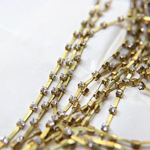 12 SS Vintage Fancy Rhinestone Chain Swarovski in Crystal 3mm 0.5/1/2/5 Meters Wedding Bridal Supplies|Jewelry Making|Decoration, vintage